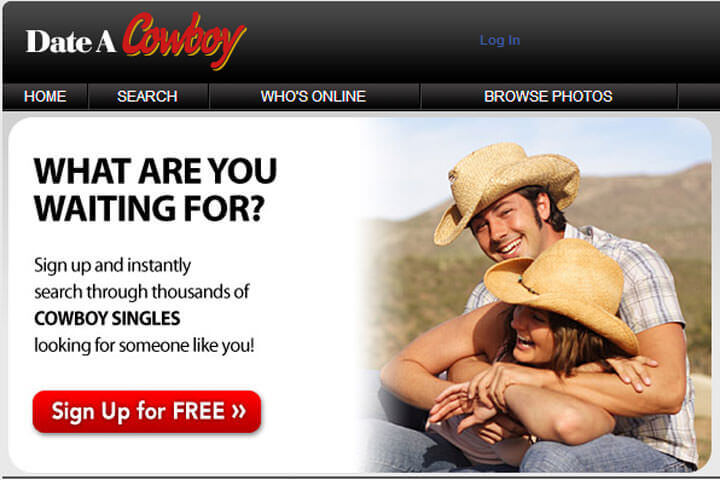 Date A Cowboy homepage