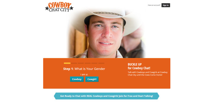 Cowboy Chat City Review Homepage