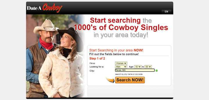 Date a Cowboy Review Homepage